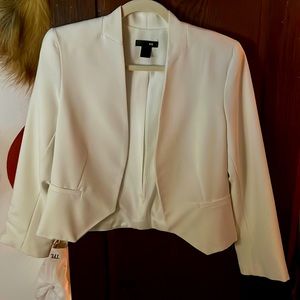 Cream, short blazer from aqua size medium